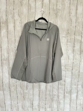 Lightweight Hooded Jean Jacket in Light Gray
